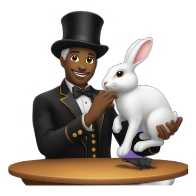 Magician with bunny sticker
