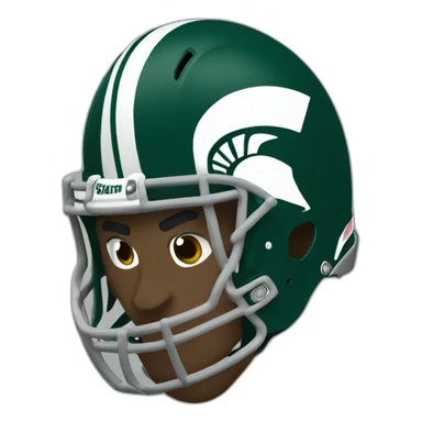 michigan state football sticker