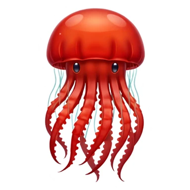 Red jellyfish sticker