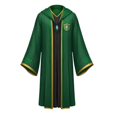 Hogwarts robe in slytherin farbe sticker