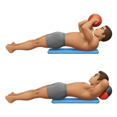 lying down man weighted glute bridges sticker
