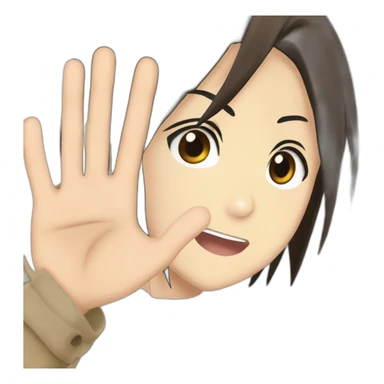 mikasa ackerman shake Eren Jaeger hand sticker