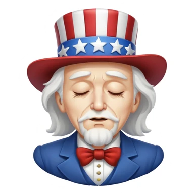 Uncle Sam laying on his back dead sticker