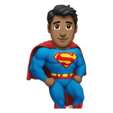 superman en una oficina sticker