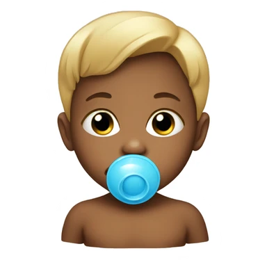 baby with pacifier  sticker