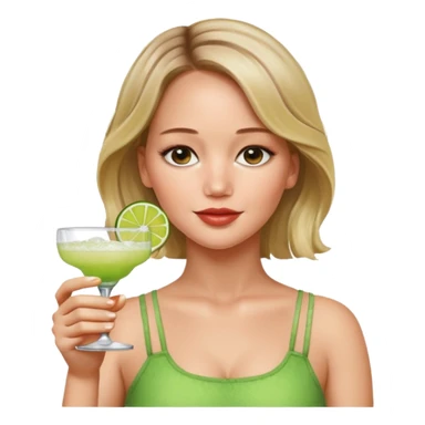 Jennifer Lawrence, drinking margerita  sticker