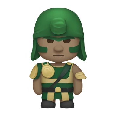Spartan in green uniform sticker