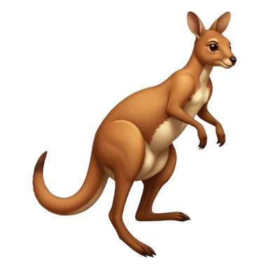 the iconic Full-body Australian Kangaroo  jump– Cinematic-realistic Australian kangaroo, jumping with powerful hind legs and a muscular tail for balance. Its reddish-brown fur glows under the golden sunlight, ears perked and eyes alert.  sticker