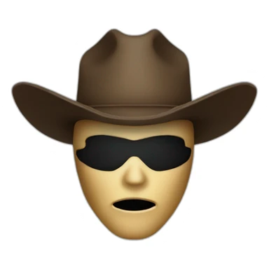 phantom mask cowboy sticker