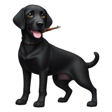 Black lab with shotgun sticker