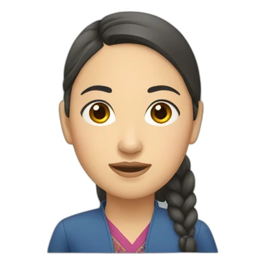 kazakh woman sticker