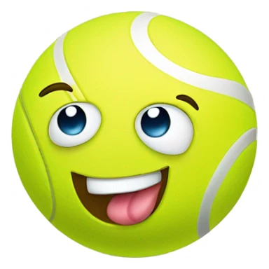 Cute blushing tennis ball  sticker