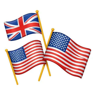british and AMERICAN flags sticker