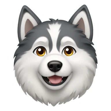 Fluffy husky sticker