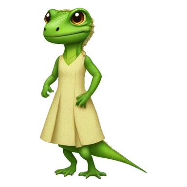 Lizard in dress sticker