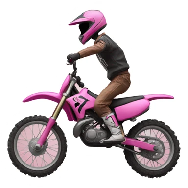 Pink dirt bike  sticker
