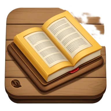 Lectura libro abierto marron sticker