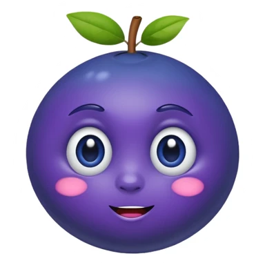 blueberry with a stupid clueless face sticker