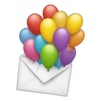 balloons letter sticker