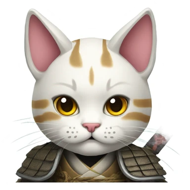 Samurai cat sticker
