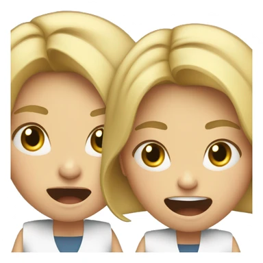 Three white female coworkers screaming  sticker