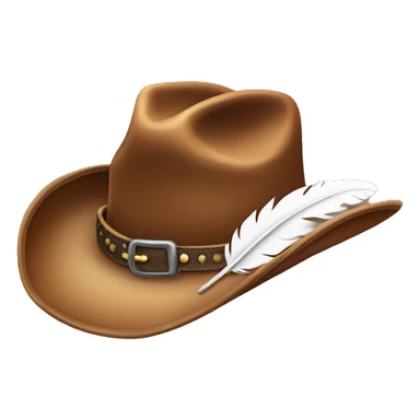 Cow boy Hat with feather sticker