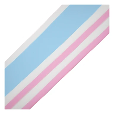 transgender pride flag with five horizontal stripes: light blue, pink, white, pink, and light blue sticker