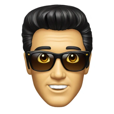 Elvis presley qui tient un vinyl de Elvis presley  sticker