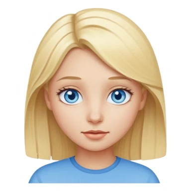 blonde girl with blue eyes sticker