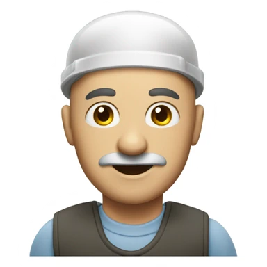 A bald plumber sticker