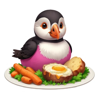 pink puffin roast dinner sticker