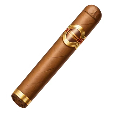 A luxury cigar emoji made of silver chrome, smooth metallic texture, minimal shape, glossy reflections, rich swag aesthetic, iOS emoji style, centered, clean white background sticker