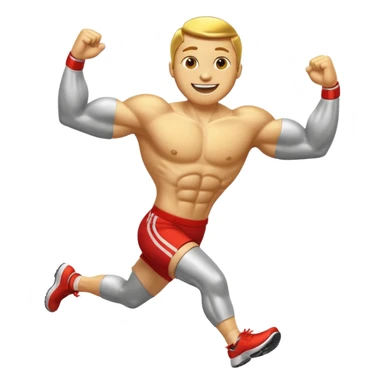 athletic coin with eyes, mouth, arms and legs sticker