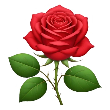 Eine Rose in Rot und einen weisen verlauf sticker