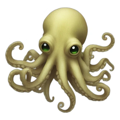 un kraken qui à peur sticker