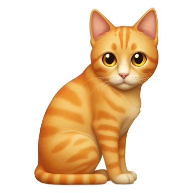 A light orange cat with orange eyes sticker