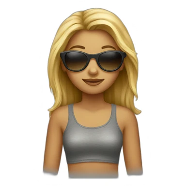 sunglass girl sticker