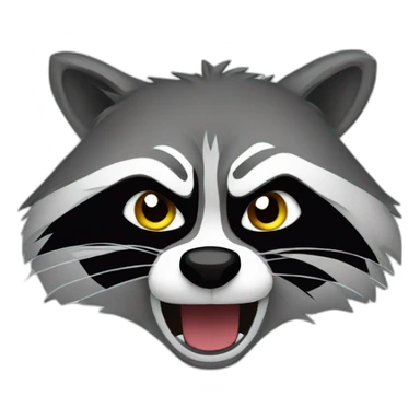 Angry racoon sticker