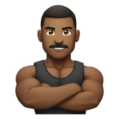 Muscular boxer sticker