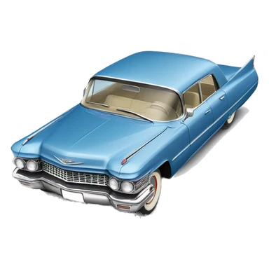 1962 Blue Cadillac Sedan sticker