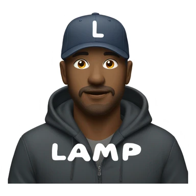 add the phrase "LAMPE DSM" to the hat in white writing sticker