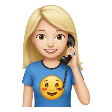 girl talking on phone bedroom background, close up pose sticker