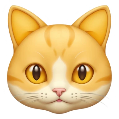 Cute cheese cat's face (little cheeks, not much hair) sticker