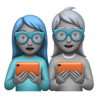 4 dolphins watching a horror film sticker