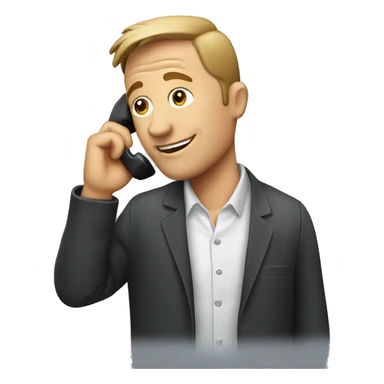man talking on hand as phone sticker