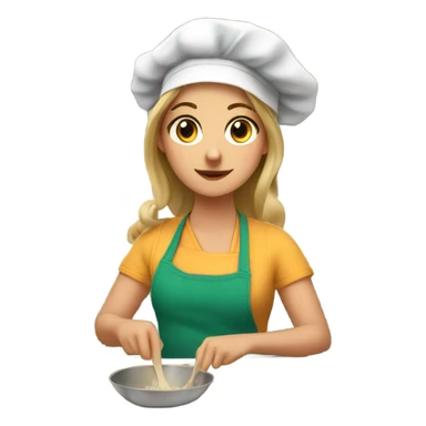 White girl cook sticker