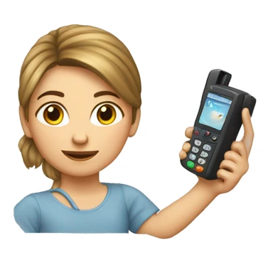 Une fille avk son téléphone  sticker