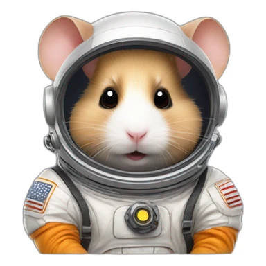 hamster in a spacesuit  sticker