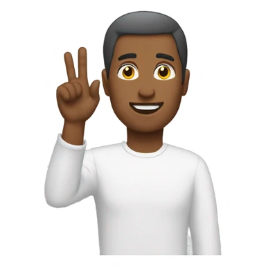 man doing albanian eagle gesture sticker