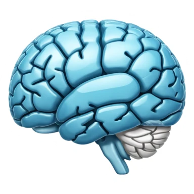 Little glass brain front view sticker